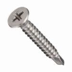 Phillips Flat Head 18/8 Stainless Steel #2 Point Self Drilling Screws